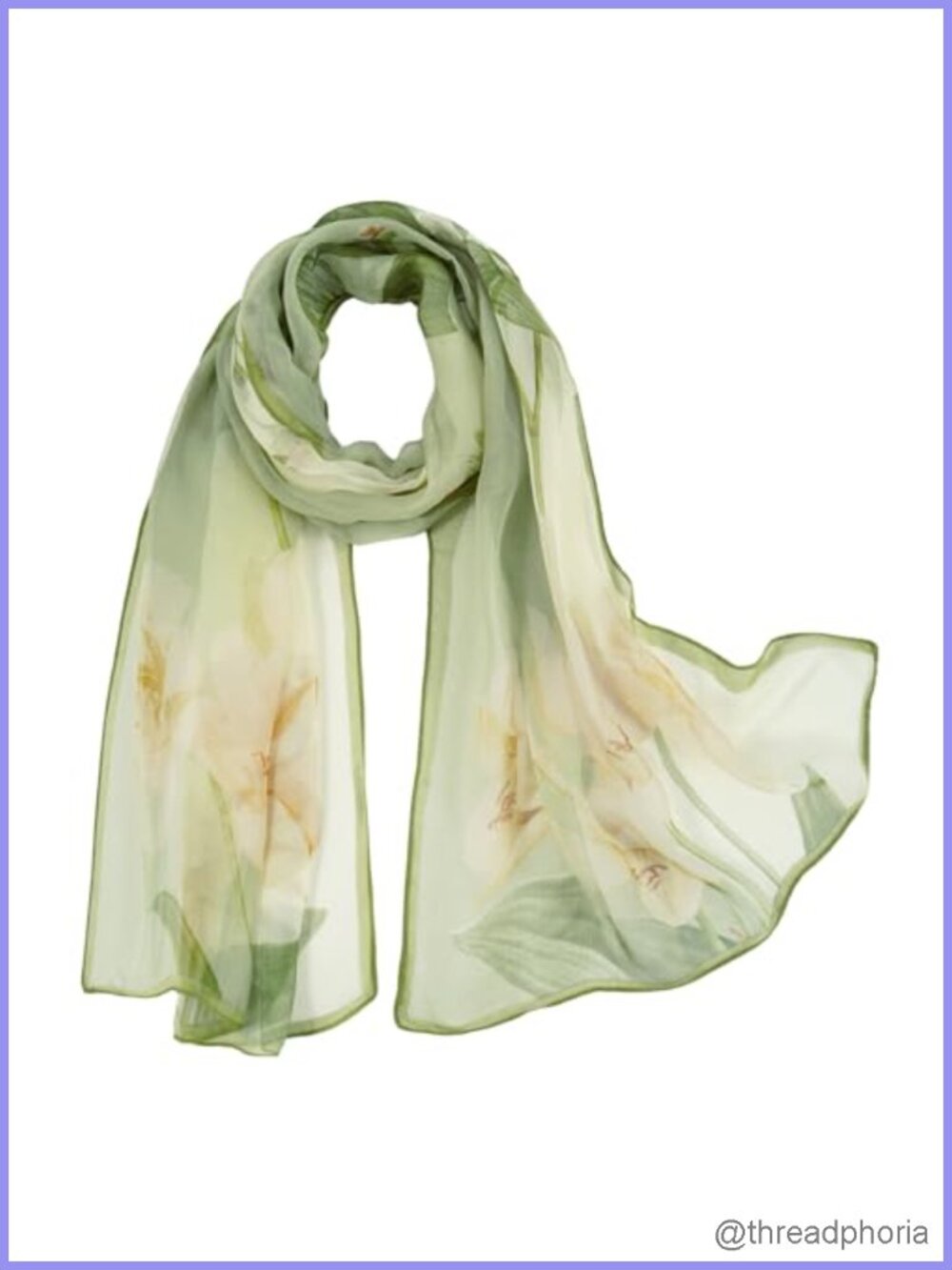 Women's Chiffon Sheer Scarf Lightweight Wrap 63x19 Inch